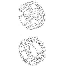 PULEGGIA  E CORONA DIAMETRO 60MM OGIVA ONDULATO TUBOLARI 