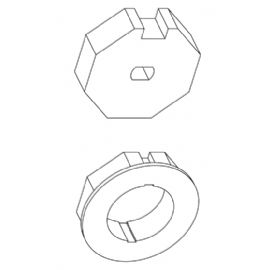 CORONA E PULEGGIA OTTAGONALE DIAMETRO 60MM PER MOTORIDUTTORI  TUBOLARI 45MM