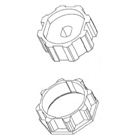 CORONA E PULEGGIA OTTAGONALE V2 DIAMETRO 60mm PER MOTORIDUTTORI TUBOLARI 45mm