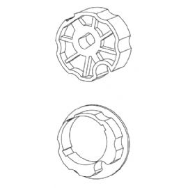 CORONA E PULEGGIA V2 DIAMETRO 63MM OGIVA ROLLERBAT PER MOTORIDUTTORI TUBOLARI