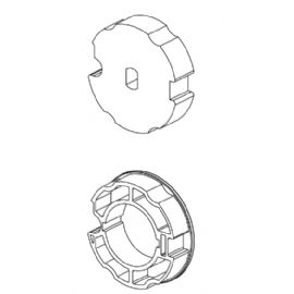 CORONA  E  PULEGGIA  DIAMETRO 78MM  OGIVA ROLLERBAT  PER MOTORIDUTTORI TUBOLARI