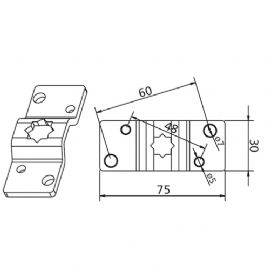 SUPPORTO DA PARETE CON FORO 10x10MM PER MOTORI TUBOLARI