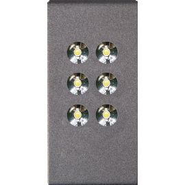 LAMPADA A 6 LED ALTA LUMINOSITA' FRUTTO DA INCASSO PER BTICINO AXOLUTE SILVER